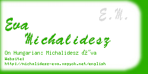 eva michalidesz business card